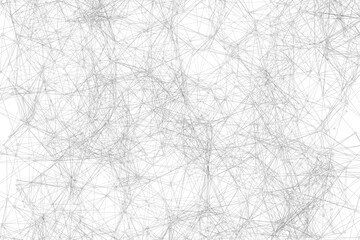 3d render loop of abstract technology plexus connection dot wireframe on white background