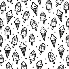  Ice Cream Popsicle Pattern Summer Treats