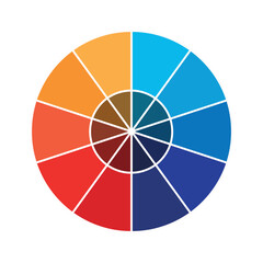 Fototapeta premium Color Wheel | Interactive Color Theory Tool | Attractive color wheel