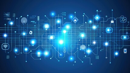Obraz premium Global Network Connectivity: A Visual Representation of the Interconnected Digital World