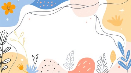 Floral Abstract Springtime Pastel Background Design