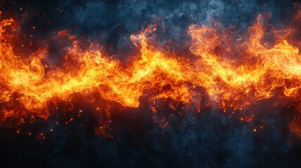 Fiery stream, dark background, energy, design