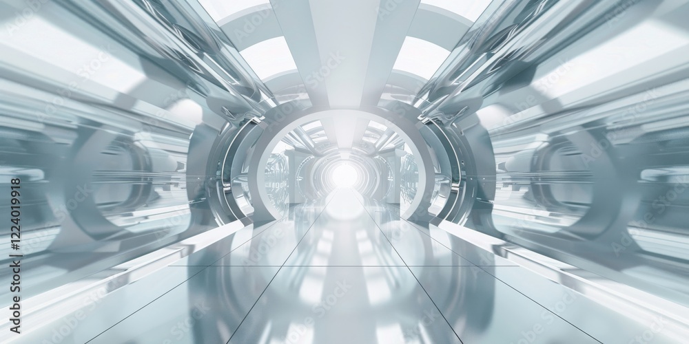 Poster a digital minimalist composition with a futuristic silver backdrop, digital elements and minimalist 