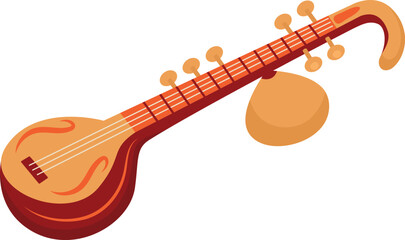 Traditional veena icon