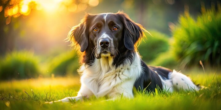 Stabyhoun Dog on Grass: Stunning Photos of Dutch Hunting Dog in Nature