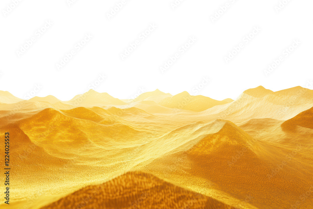 Aufkleber a stunning view of golden hills, illuminated by soft light, creating a tranquil and serene atmospher