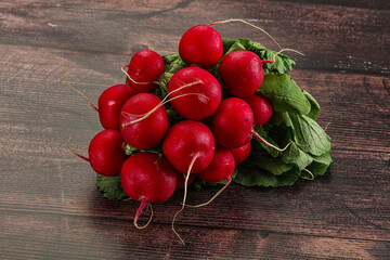 Ripe fresh organic radish heap