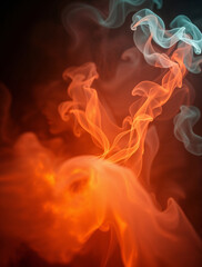 red texture of smoke and sparks