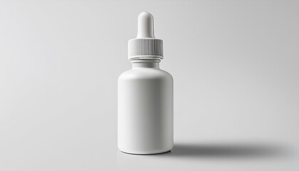 Blank white dropper bottle mockup.
