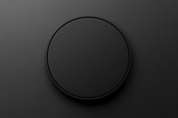 Minimalist Black Circle on Dark Background Abstract Design Element for Modern Branding