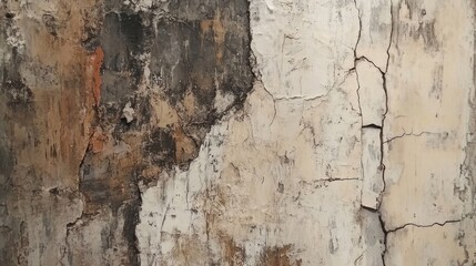 A textured surface showcasing peeling paint and cracks, evoking a sense of decay.