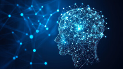 Obraz premium Exploring ai technology digital brain representation virtual space concept art