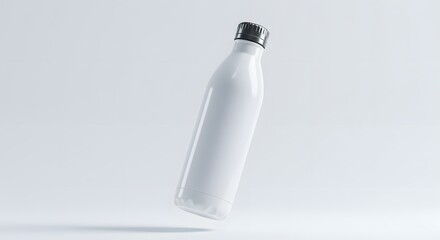 White Insulated Water Bottle Mockup for Branding