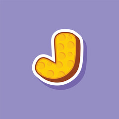 J Letter cheese logo template design
