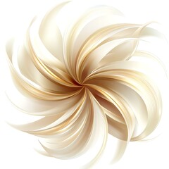 Abstract Swirling Beige and Gold Flower Design