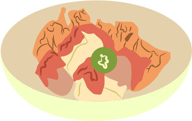 siomay Indonesian food Illustration