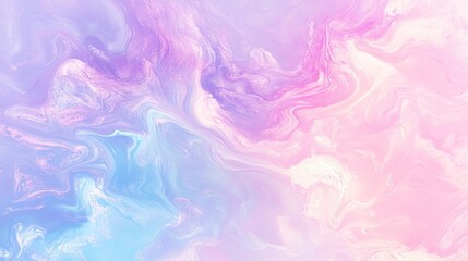 Fototapeta premium An abstract sky view with soft, swirling cloud patterns painted in pastel tones.