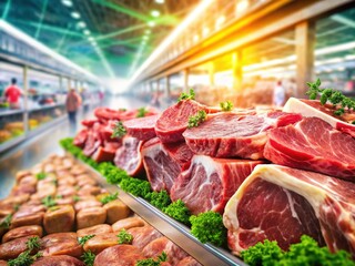 Double Exposure: Fresh Meat & Supermarket Abundance