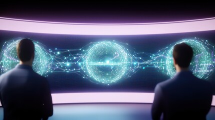 Fototapeta premium Innovative Technology Presentation with Digital Visuals