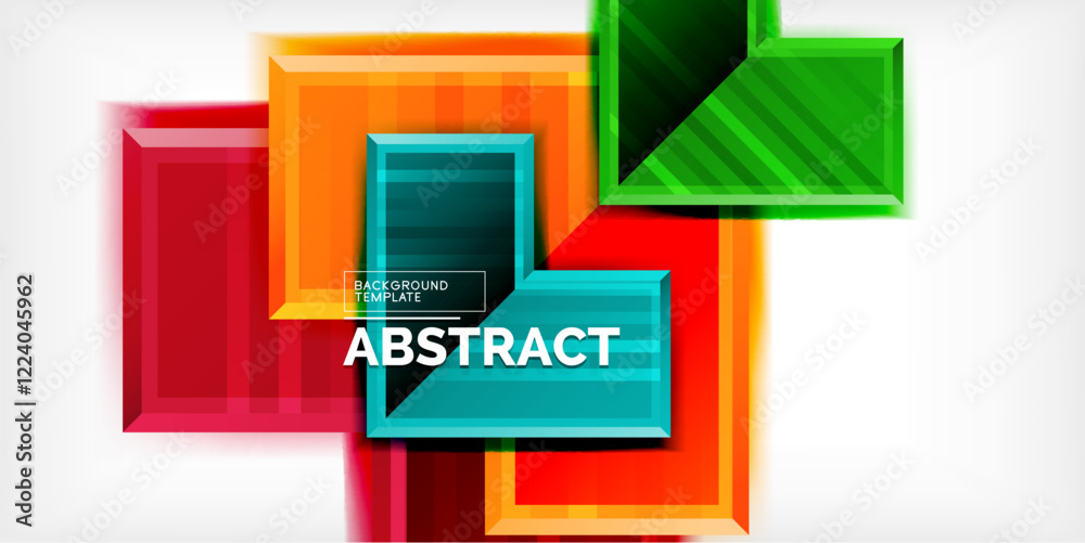 Poster Arrow symbols created with 3d effects and line texture geometric abstract background