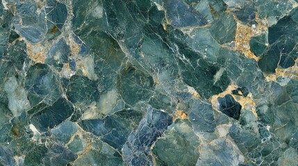 Obraz premium Abstract marble effect combining emerald green, cobalt blue, and gold, mimicking natural stone.