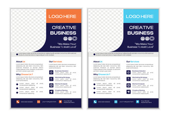 a bundle of 2 templates of a4 flyer template, modern template, Perfectct for creative professional business.