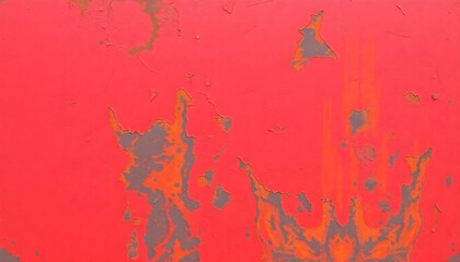 Obraz premium Rust Red Oxidized Metal Texture: Weathered Peeling Paint Background raw aged worn retro 