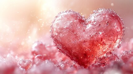 Obraz premium Valentine’s day abstract background with pink hearts in various sizes