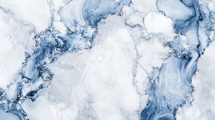 Abstract Blue and White Marble Texture