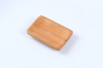 Wooden tray with a brown color