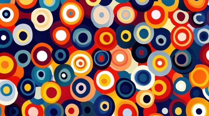 Abstract Colorful Circles Pattern