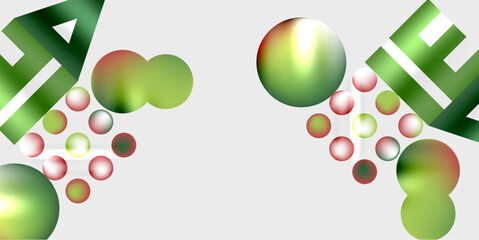 Simple shapes - circles, triangles, rectangles abstract background. Vector Illustration For Wallpaper, Banner, Background, Card, Book Illustration, landing page