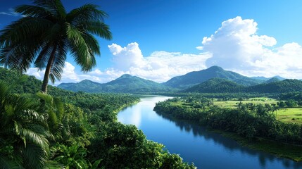 Tropical River Landscape