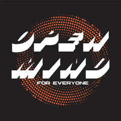 open minds design typography vector illustration