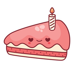 Pink Frosted Cake Illustration