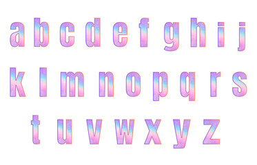 set of colorful line alphabet vector design

