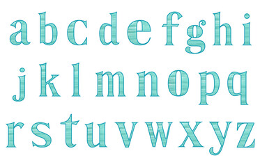 set of colorful line alphabet vector design
