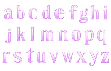 set of colorful line alphabet vector design
