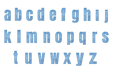 set of colorful line alphabet vector design
