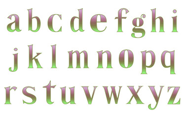 set of colorful line alphabet vector design