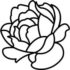 Peony Line Icon