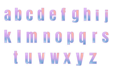 set of colorful line alphabet vector design