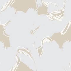 Neutral Colour Abstract Floral Seamless Pattern Design
