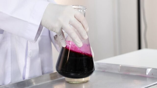 Colorful Chemical Reaction in Laboratory