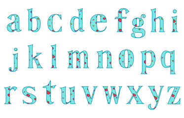 set of colorful line alphabet vector design