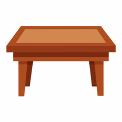 Wooden table vector icon on white background.