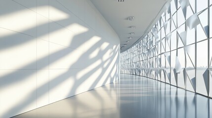 Fototapeta premium 3D-Rendered Modern Interior with Mock-Up Wall: Background for Stock Photo