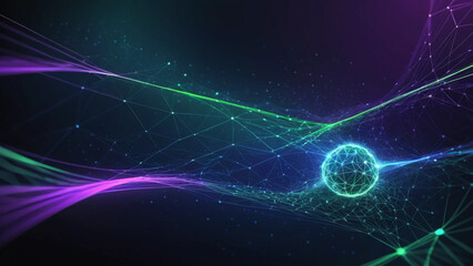 Innovation Technology Background with Futuristic Network Design