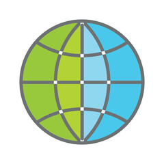globe icon vector design template elegant style