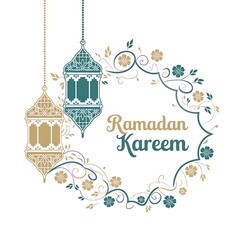 Fototapeta premium Ramadan Kareem Greeting Poster